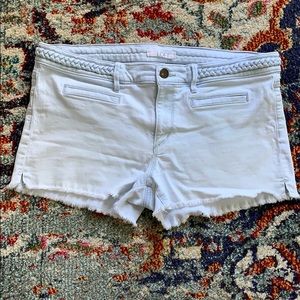 LIGHT Denim shorts with Braided Detail